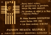 KOSTKOWSKI Bronislav George - Commemorative plague, 17 Wileńska str., Słupsk, source: www.slupsk.pl, own collection; CLICK TO ZOOM AND DISPLAY INFO