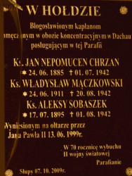 CHRZAN John Nepomucene - Commemorative plaque, church, Słupy, source: www.muzeum.szubin.net, own collection; CLICK TO ZOOM AND DISPLAY INFO