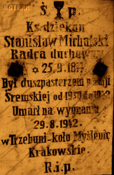 MICHALSKI Stanislav - Commemorative plaque, cemetery by the parish-fara, Śrem, source: www.sremfara.pl, own collection; CLICK TO ZOOM AND DISPLAY INFO