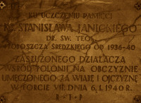 JANICKI Stanislav - Commemorative plaque, collegiate church, Środa, source: srodawlkp1890.republika.pl, own collection; CLICK TO ZOOM AND DISPLAY INFO