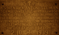 SZUMAN Anthony Henry - Commemorative plaque, st. Adalbert parish church, Starogard Gdański, source: www.panoramio.com, own collection; CLICK TO ZOOM AND DISPLAY INFO