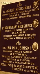 MIKUSIŃSKI Bronislav - Commemorative plaque, parish church, Stawiszyn, source: www.wtg-gniazdo.org, own collection; CLICK TO ZOOM AND DISPLAY INFO