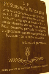 MARUSARZ Stanislav - Commemorative plaque, St Dorothy parish church, Strzałkowo, source: www.polskaniezwykla.pl, own collection; CLICK TO ZOOM AND DISPLAY INFO