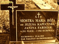 FABISIAK Janet (Sr Rose of Jesus) - Tombstone, parish cemetery, Suchowola, source: mogily.pl, own collection; CLICK TO ZOOM AND DISPLAY INFO