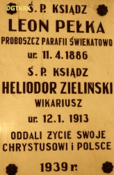 PEŁKA Leo - Commemorative plaque, St Martin church, Świekatowo, source: commons.wikimedia.org, own collection; CLICK TO ZOOM AND DISPLAY INFO
