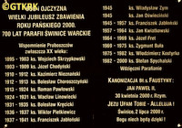 CHOROSZYŃSKI Boleslav - Commemorative plaque, St Casimir church, Świnice Warckie, source: lodz-andrzejow.pl, own collection; CLICK TO ZOOM AND DISPLAY INFO