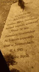 KAŹMIERSKI Boleslav - Tombstone, cemetery, Szamotuły, source: www.wtg-gniazdo.org, own collection; CLICK TO ZOOM AND DISPLAY INFO