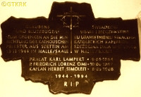 LAMPERT Charles - Commemorative plaque (1994, bronze, James Lewiński), St John the Baptist church, Szczecin, source: docplayer.org, own collection; CLICK TO ZOOM AND DISPLAY INFO