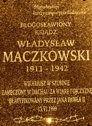 MĄCZKOWSKI Vladislav - Commemorative plaque, St Margaret parish church, Szubin, source: www.wtg-gniazdo.org, own collection; CLICK TO ZOOM AND DISPLAY INFO