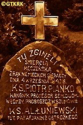 PIANKO Peter - Commemorative cross, murder site, parish house, Szumowo, source: www.bagnowka.com, own collection; CLICK TO ZOOM AND DISPLAY INFO