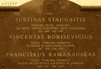 RAMANAUSKAS Francis - Commemorative plaque, grave crypt, St Anthony of Padua, Telsiai, source: genocid.lt, own collection; CLICK TO ZOOM AND DISPLAY INFO