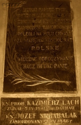 LACH Casimir - Commemorative plague, parish church, Temeszów, source: www.genealogia.okiem.pl, own collection; CLICK TO ZOOM AND DISPLAY INFO