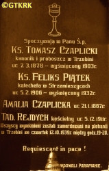PIĄTEK Feliks - Tablica nagrobna, cmentarz parafialny, Trzebinia, źródło: kalejdoskop-genealogiczny.blogspot.com, zasoby własne; KLIKNIJ by POWIĘKSZYĆ i WYŚWIETLIĆ INFO