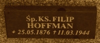 HOFFMANN Filip - Tablica nagrobna, cmentarz parafialny, Trzemeszno, źródło: www.wtg-gniazdo.org, zasoby własne; KLIKNIJ by POWIĘKSZYĆ i WYŚWIETLIĆ INFO