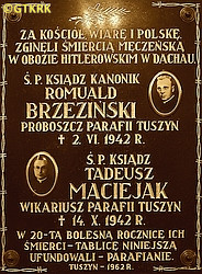 BRZEZIŃSKI Romualdo - Commemorative plaque, parish church, Tuszyn, source: www.canna.pl, own collection; CLICK TO ZOOM AND DISPLAY INFO