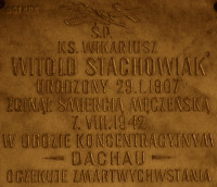 STACHOWIAK Witold - Commemorative plaque, parish church - fara, Węgrzew, source: www.wtg-gniazdo.org, own collection; CLICK TO ZOOM AND DISPLAY INFO