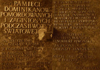 LONGAWA Francis (Fr Jerome) - Commemorative plaque, St Dominic church, Warsaw-New Town, source: own collection; CLICK TO ZOOM AND DISPLAY INFO