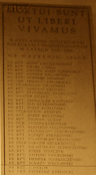 CIEŚLA Felix - Commemorative plaque, military field cathedral, Warsaw, source: own collection; CLICK TO ZOOM AND DISPLAY INFO