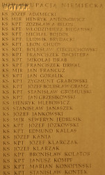 KOLATOR Bronislav - Commemorative plaque, military field cathedral, Warsaw, source: own collection; CLICK TO ZOOM AND DISPLAY INFO