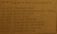 KRÓL Joseph - Commemorative plaque, military field cathedral, Warsaw, source: own collection; CLICK TO ZOOM AND DISPLAY INFO