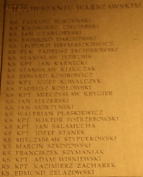 CIECIERSKI Casimir - Commemorative plaque, military field cathedral, Warsaw, source: own collection; CLICK TO ZOOM AND DISPLAY INFO