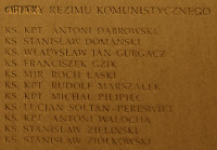 DOMAŃSKI Stanislav - Commemorative plaque, military field cathedral, Warsaw, source: own collection; CLICK TO ZOOM AND DISPLAY INFO
