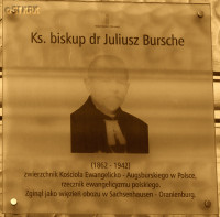 BURSCHE Julius - Commemorative plaque, Julius Bursche str., Warsaw, source: pl.wikipedia.org, own collection; CLICK TO ZOOM AND DISPLAY INFO