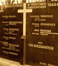 PACZUSKA Sophia (Sr Ludwina) - Mass grave, Warsaw Insurgents' Cemetery, Warsaw-Wola district, source: www.siostrypasjonistki.pl, own collection; CLICK TO ZOOM AND DISPLAY INFO
