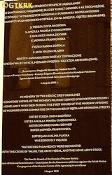 DEYMER Mary (Sr Dolores of the Holy Ghost) - Commemorative plaque, intersection of Wiślana and Dobra streets, Warsaw, source: zyciestolicy.com.pl, own collection; CLICK TO ZOOM AND DISPLAY INFO