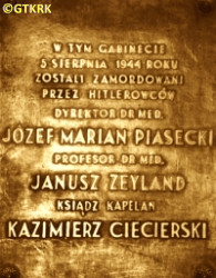 CIECIERSKI Casimir - Commemorative plaque, Tuberculosis Ward, Wolski Hospital, Warsaw, 26 Płocka Str., source: journals.viamedica.pl, own collection; CLICK TO ZOOM AND DISPLAY INFO