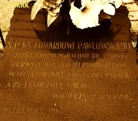 PAWŁOWSKI Edward - Epitaph, new cemetery, Węglewice, source: sanktuarium-cieszecin.pl, own collection; CLICK TO ZOOM AND DISPLAY INFO