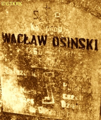 OSIŃSKI Wacław Ksawery - Tablica nagrobna, cmentarz Stary, Wejherowo, źródło: nieobecni.com.pl, zasoby własne; KLIKNIJ by POWIĘKSZYĆ i WYŚWIETLIĆ INFO