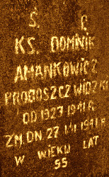 AMANKOWICZ Dominic - Tomb, parish church, Widze, source: naszewidze.blog.onet.pl, own collection; CLICK TO ZOOM AND DISPLAY INFO