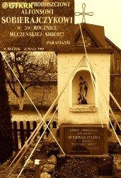 SOBIERAJCZYK Alphonse - Commemorative plaque, St Florian chapel, Wielki Buczek, source: krajniacy.pl, own collection; CLICK TO ZOOM AND DISPLAY INFO