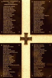 WARDYŃSKI Marian - Commemorative plaque, cemetery chapel, Wilkowyja, source: www.wilkowyja.cba.pl, own collection; CLICK TO ZOOM AND DISPLAY INFO