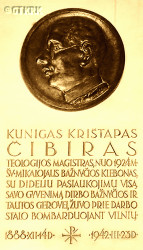 CZYBIR Christopher - Commemorative plaque, St Nicholas church, Vilnius, source: www.xxiamzius.lt, own collection; CLICK TO ZOOM AND DISPLAY INFO