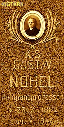NOHEL Gustave Joseph - Commemorative plaque, parish cemetery, Assumption of the Virgin Mary church, Wisła-Uzdrowisko, source: genealogia.okiem.pl, own collection; CLICK TO ZOOM AND DISPLAY INFO