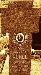 NOHEL Gustave Joseph - Tombstone, parish cemetery, Assumption of the Virgin Mary church, Wisła-Uzdrowisko, source: genealogia.okiem.pl, own collection; CLICK TO ZOOM AND DISPLAY INFO