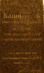 KAŹMIERCZAK Bronisław - Nagrobek (cenotaf?), cmentarz parafialny, Witkowo, źródło: www.wtg-gniazdo.org, zasoby własne; KLIKNIJ by POWIĘKSZYĆ i WYŚWIETLIĆ INFO