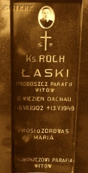 ŁASKI Rock - Cenotaph?, parish cemetery, Witów, source: billiongraves.com, own collection; CLICK TO ZOOM AND DISPLAY INFO