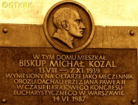 KOZAL Michael - Commemorative plaque, Gdańska Str., Włocławek, source: pomniki.wloclawek.pl, own collection; CLICK TO ZOOM AND DISPLAY INFO