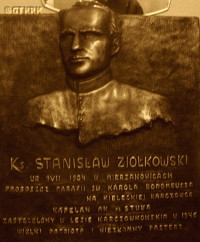 ZIÓŁKOWSKI Stanislav - Commemorative plague, Our Lady of Scapular parish church, Wojciechowice, source: www.naszekielce.com, own collection; CLICK TO ZOOM AND DISPLAY INFO