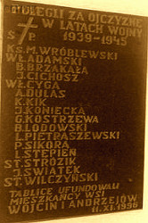 WRÓBLEWSKI Michael - Commemorative plaque, parish church, Wójcin, source: wojcin.pl, own collection; CLICK TO ZOOM AND DISPLAY INFO