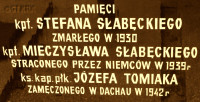 TOMIAK Józef - Tablica nagrobna (cenotaf), cmentarz parafialny, Wolsztyn, źródło: www.powiatwolsztyn.pl, zasoby własne; KLIKNIJ by POWIĘKSZYĆ i WYŚWIETLIĆ INFO