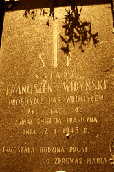 WIDYŃSKI Francis - Grave plague, parish cemetery, Wrociszew, source: groby.radaopwim.gov.pl, own collection; CLICK TO ZOOM AND DISPLAY INFO