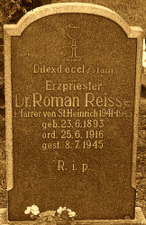 REISSE Roman - Tombstone, Holy Ghost cemetery, Wrocław, source: dolny-slask.org.pl, own collection; CLICK TO ZOOM AND DISPLAY INFO