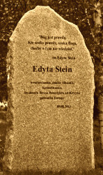 STEIN Edith (Sr Therese Benita of the Cross) - Monument, Edith Stein park, Wrocław, source: wroclawskieklimaty.bloog.pl, own collection; CLICK TO ZOOM AND DISPLAY INFO