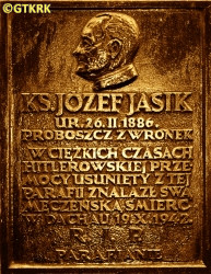 JASIK Joseph - Commemorative plaque, St Catherine parish church, Wronki, source: www.wokwronki.pl, own collection; CLICK TO ZOOM AND DISPLAY INFO