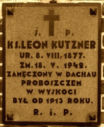 KUTZNER Leo - Grave plague, cenotaph?, parish cemetery, Wyskoć, source: www.polskaniezwykla.pl, own collection; CLICK TO ZOOM AND DISPLAY INFO