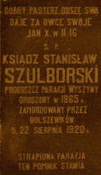 SZULBORSKI Stanislav - Tomb, parish cemetery, Wyszyny Kościelne, source: www.rowery.olsztyn.pl, own collection; CLICK TO ZOOM AND DISPLAY INFO